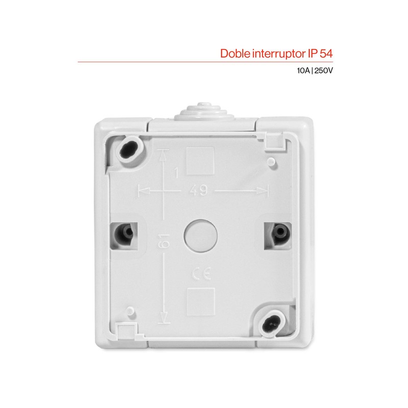 FAMATEL Double Switch | Recessed Socket | Aquant 55 Series