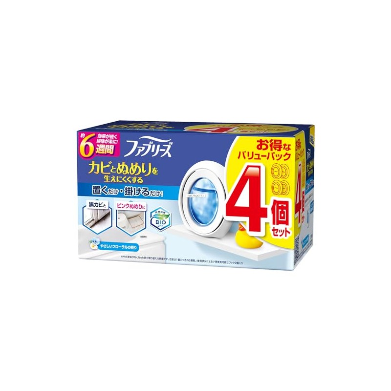 Febreze Floral Bath Mildew Preventer 4 Pack 7mL x 4