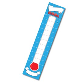 Dry Erase Goal Setting Fundraising Thermometer Chart Blue Goal Chart Temperature Poster for Office Classroom or Kids