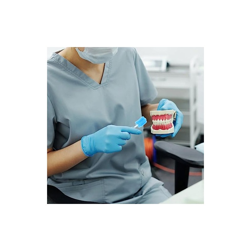 Healifty 100pcs Hisopos Oral Desechable Cuidado Esponjas Diente Limpieza Boca