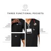 FIGS Leon Three-Pocket Scrub Top for Men - Black, 2XL