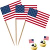 American US Toothpick Flag USA Small Mini Cocktail Fruit Cupcakes