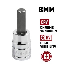 648665 3/8" Dr. 8mm Hex Bit Socket