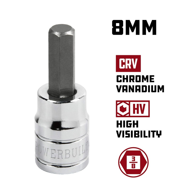 648665 3/8" Dr. 8mm Hex Bit Socket