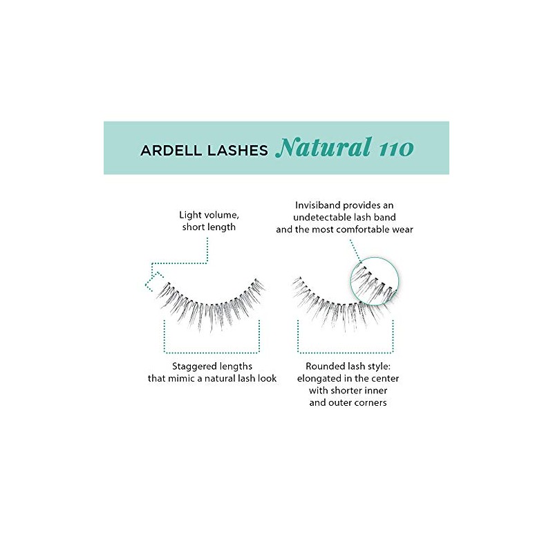 Ardell Natural Lashes False Eyelashes 110 Black (4 pack)