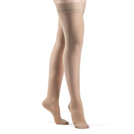 SIGVARIS Women’s Style Sheer 780 Closed Toe Thigh-Highs w/Grip Top 15-20mmHg