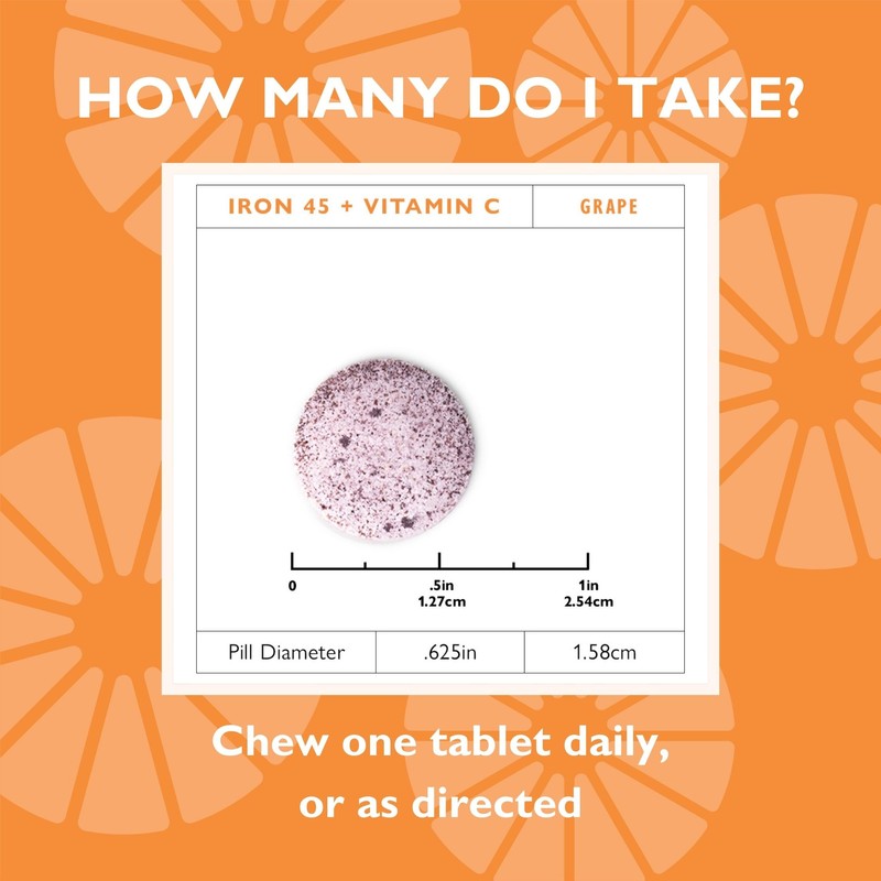 Celebrate Vitamins Iron Supplement with Vitamin C - 45mg Iron,