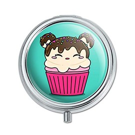 Cute Mouse Bear Ice Cream Cupcake with Sprinkles Pill Case Trinket Gift Box
