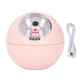 Space Capsule Humidifier 2 Gears Adjustable 300ml Quiet Cute Astronaut Humidifier with Diffuser and Nightlight Pink