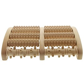 Wooden Massage Kosmetex Foot Roller for Foot Massage to Stimulate Foot Reflex Zones, Large