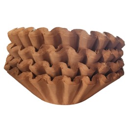 Natural Coffee Filters Unbleached, Biodegradable and Compostable, Brown for Commercial and Home Coffee, for Large Basket 8-15 Cup - XL Size (200)
