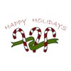 CafePress Holiday Candy Canes Square Car Magnet 3 X 3