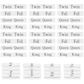 24 PCS Bed Sheet Organizer Bands, Bed Sheet Keepers, King, Queen, Full, Twin Size Sheet Organizer, Elastic Linen Labels for Bed Sheet Sets and Closet Organization