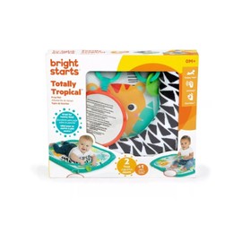 Bright Starts Tummy Time Baby Playmat, Totally Tropical Animal Print