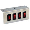 Buyers Products 6391004 Quad On-Off Illuminated Switch Panel, Silver