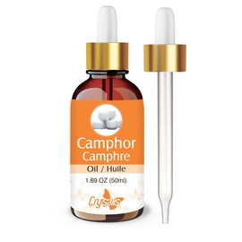Crysalis Camphor (Cinnamomum Camphora) Oil 100% Pure & Natural Undiluted Essential Oil Organic Standard for Skin & Hair Care| Soothes Scalp, Manage Hair Care 50 ML with Dropper
