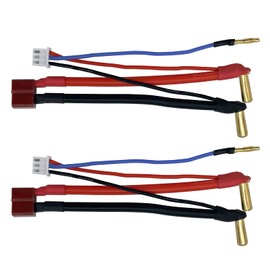 RC Car Hardcase Connector Cable, RC Car Cable T Plug Female 90° 5MM Bullet Connector 12AWG for 2S 7.4V Lithium Lipo Battery