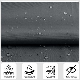 SUNNY GUARD Balcony Privacy Screen, 80 x 200 cm, Balcony Cladding, Balcony Cover, Balcony Covers, UV Protection Wind and Weatherproof with Cable Ties, Anthracite