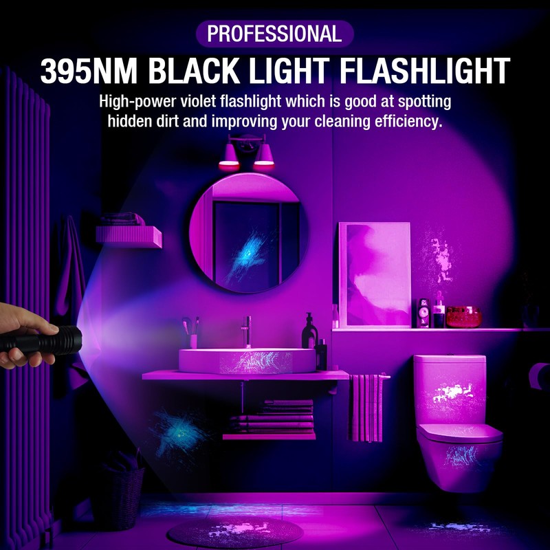 ULTRAFIRE 395nm Black Light UV Flashlight 10W Super Power LED