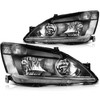 KILOAUTO Headlights Assembly Pair Fit For 2003-2007 For Honda Accord