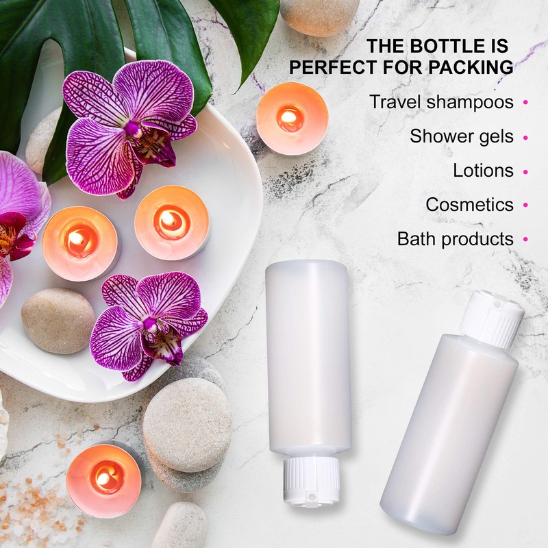 Onisavings Plastic Cylinder Bottles with Flip Top Pour Spout -