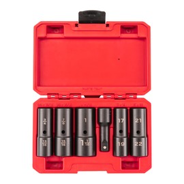 TEKTON 1/2 Inch Drive Deep Thin Wall Impact Flip Socket Set with Case (6-Piece) | SIF92400