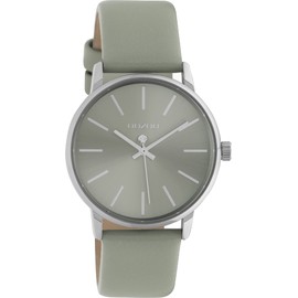 Oozoo Timepieces Women's Watch - Wrist Watch with 18 mm Leather Strap | High-Quality Watch for Women - Elegant Analogue Women's Watch in Round, Green/Silver, Strap.
