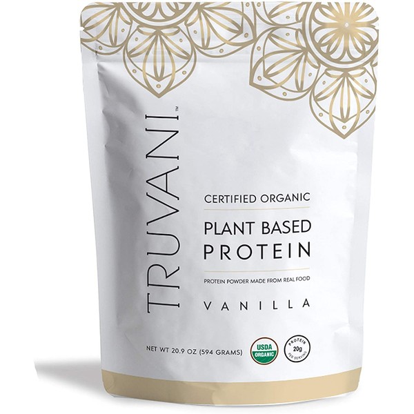 Truvani - Plant Based Protein Powder - Vanilla, Net WT 20.9oz(594 Grams)