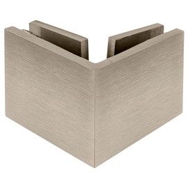 C.R. LAURENCE SGC90BN CRL Brushed Nickel Square 90 Degree Glass-to-Glass Clamp