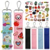CeeVian DIY Keychain Set 4 PCS Fabric Keychain Canvas Keychains