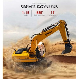 DOUBLE E Volvo RC Excavator Remote Control Excavator Toy for Boys Full Functi...
