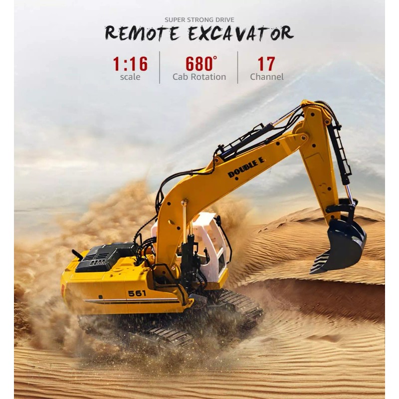 DOUBLE E Volvo RC Excavator Remote Control Excavator Toy for