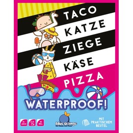 Blue Orange, Taco Katze Ziege Käse Pizza Waterproof, Partyspiel, Kartenspiel, 2-8 Spieler, ab 8+ Jahren, 10 Minuten, Deutsch