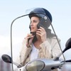 chlius Motorcycle Universal Windshield, Motorcycle Spoiler, Wind Shield Windscreen for