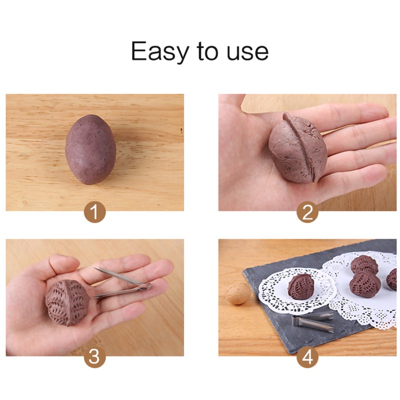 11-Piece Stainless Steel Pottery Texture Clip Set for Clay Modeling