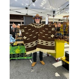 Clint Eastwood Alpaca Poncho Coat - Warm Poncho Women - Wool Poncho - Cozy Hippie Poncho - Mens Poncho