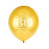 Happy 30th birthday balloons-Party Decor - Celebration Pack of (Black.Goldand