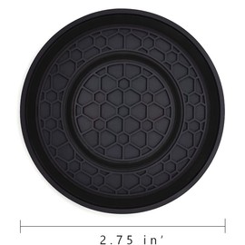 Auprite Non-Slip Anti Dust Mats - 2 Pack 2.75 Inch Diameter Universal Auto Anti Slip Cup Holder Insert Coaster, Durable, Suitable for Most Car Interior (Black)