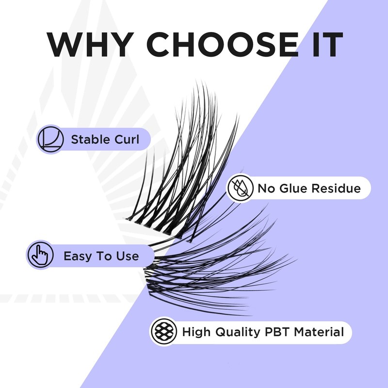 BEYELIAN Cluster Lashes, DIY Eyelash Extension Lash Clusters Individual False