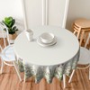 AGAYNA Spring Tablecloth Round 70 Inch Sage Green Wild Flowers