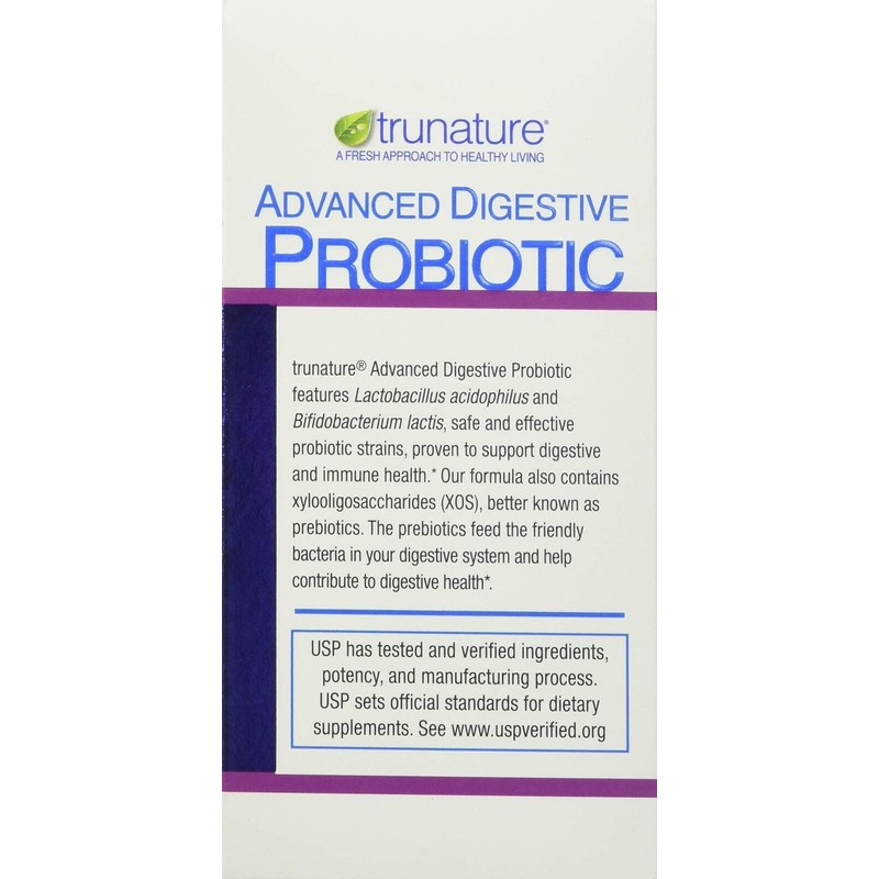 100.0 TruNature Advanced Digestive Probiotic, White, 100 Count