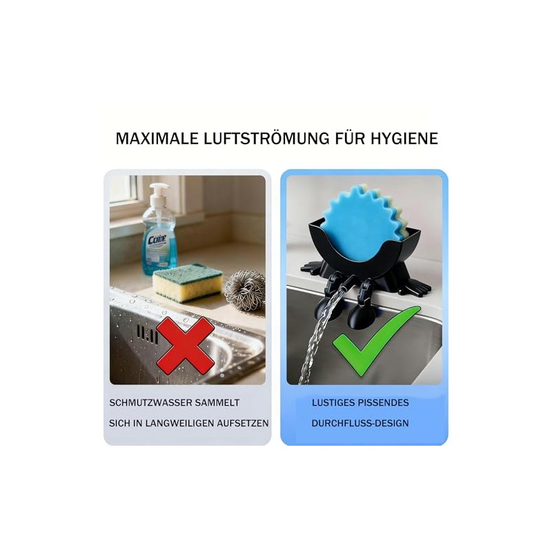 Funny Hanging Sponge Holder with Drainage, Funny Sponge Holder for