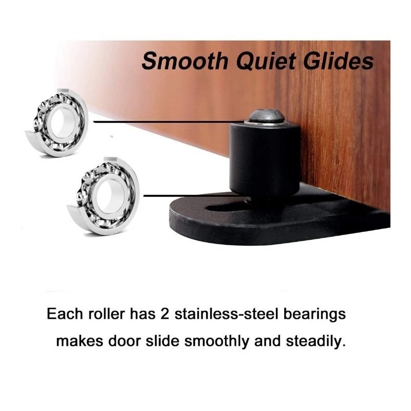 SMARTSMITH Ball Bearings Design!!!New Upgraded 2 Pcs Barn Door Floor