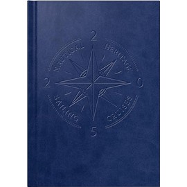 rido/idé Book Calendar Model Mentor (2025) "Nautic", 1 Page = 1 Day, A5, 352 Pages, Faux Leather Cover Trend, Blue