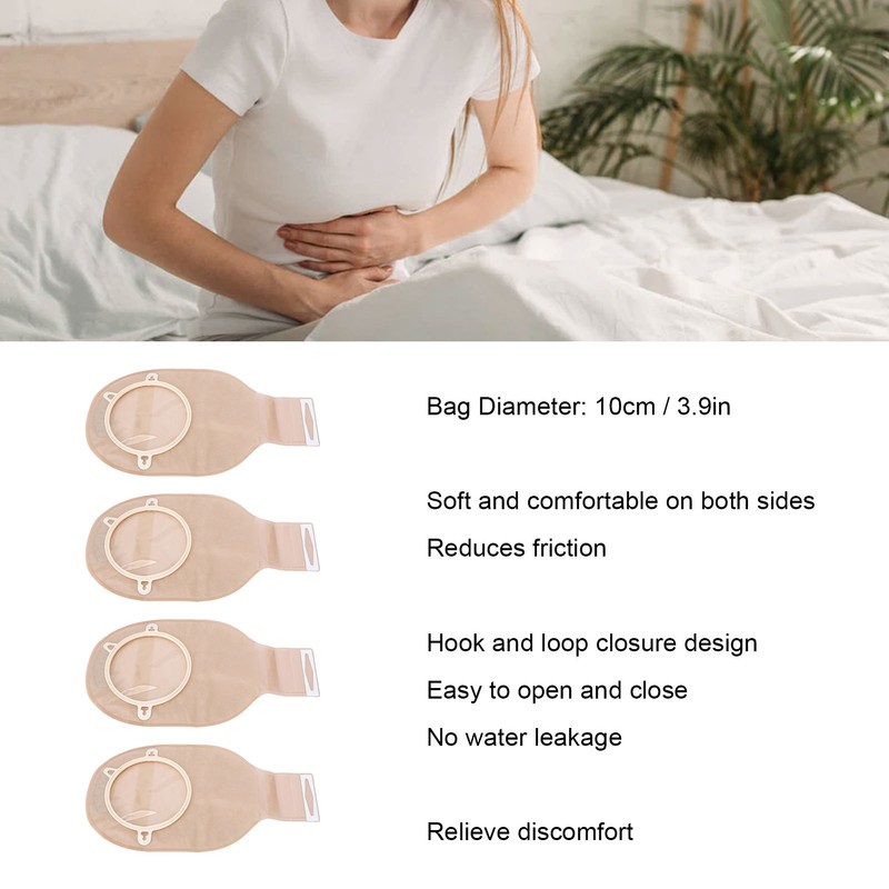 20pcs Drainable Colostomy Pouch Odor Repellent Film Double Sided Soft