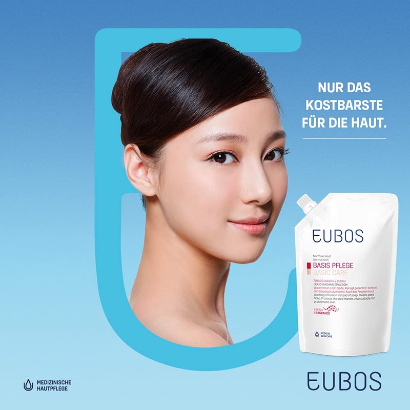 Eubos Refill Bag Wash Emulsion Red 400 ml pH Neutral