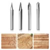 Engraving CNC Wood Carving Router Bit 1/4 Shank 15°/20°/60°/90° Engraving