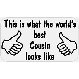 What World's Best Cousin Looks Like - 25 Stickers Pack 2.25 x 1.25 inches
