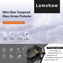 Lamshaw Compatible for KOSPET Tank T4C Screen Protector, [3 Pack] 9H Tempered Glass Screen Protector Film Compatible for KOSPET Tank T4C 1.5” AMOLED Smart Watch (3 Pack)