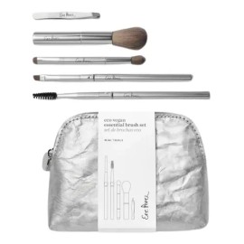 Set Brochas Veganas Ere Perez 5 Piezas C Estuche Color Plateado                                                                                       